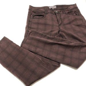 Wit & Wisdom Plaid Pants Purple size 12